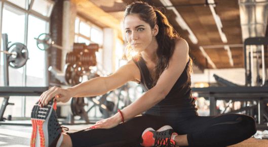 Woman doing rehab exercises